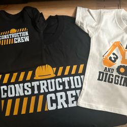  Custom Construction Birthday T Shirts 