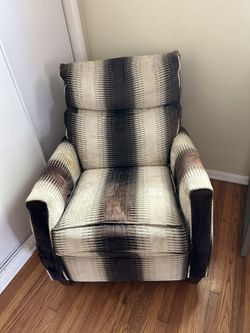  Brown and Tan Recliner