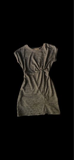 Medium black and white stripe dress