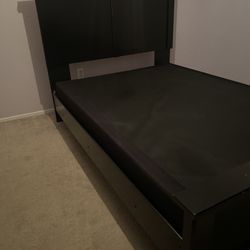 Full Size Bed frame And Night Stand 