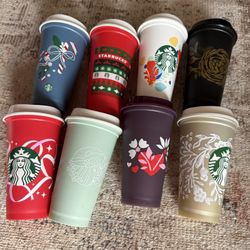 Starbucks Reusable cups Set Of 8