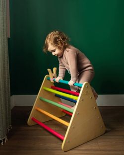 INFANT TODDLER WALDORF WOODEN CLIMBING TRIANGLE BY CASSAROKIDS