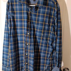 Banana Republic Blue Yellow/ Plaid 