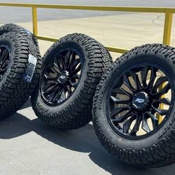 NEW BLACK 20" Wheels 20x9 8x180 Rims Tires Dodge RAM 2 Chevy Silverado Chevrolet GMC LT275/65R20 Sierra 8X180 Denali 20 INCH 20X9 275/65R20