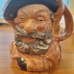 Vintage Ceramic Royal Doulton John Falstaff Pitcher Jug Mug D6287
