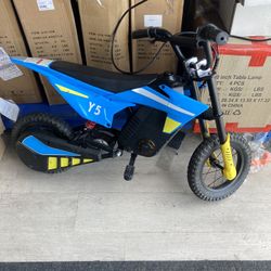 Kids Electric Dirt Bike, 350W Motor, 15 MPH Max Speed, 36V 5.2Ah Lithium Battery 12 Miles Max Range, Electric Motorcycle for Kids Aged 5-10, Blue