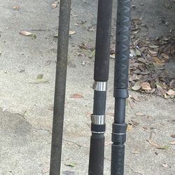 Three. Used fishing rods for sale.
