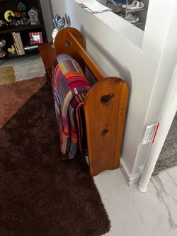 Wooden Heart Cutout Quilt Rack