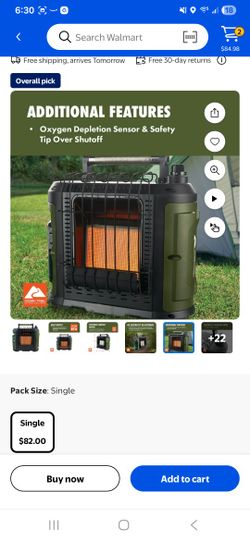 Ozark Trail 10,000 BTU Portable Propane Indoor/Outdoor Camping Heater