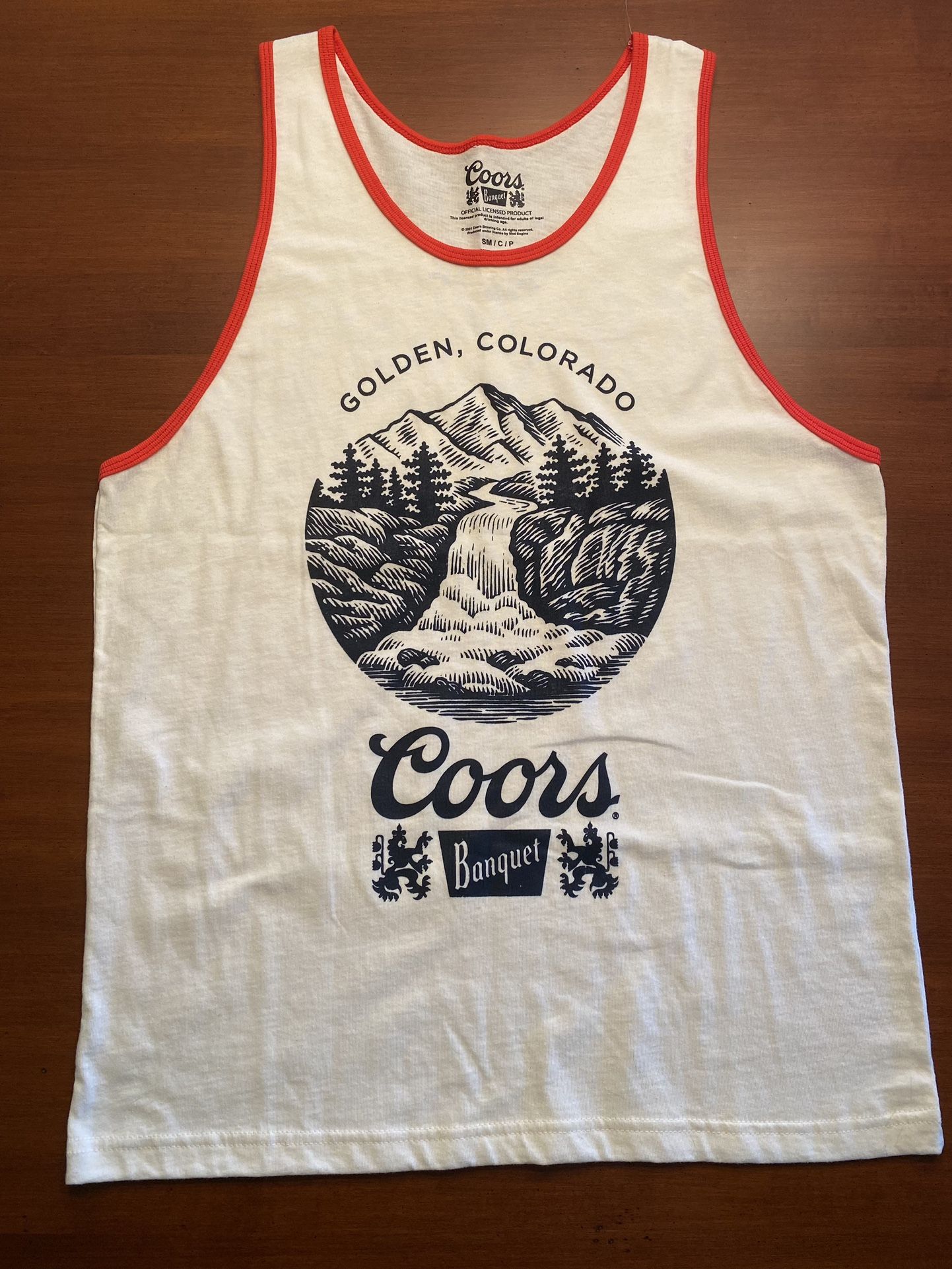 New Men’s Coors Tank- Beige- Size Small