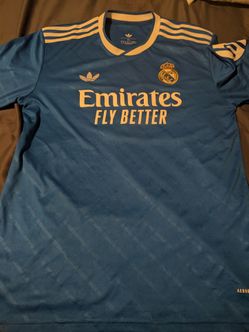 Adidas real Madrid blue jersey xl