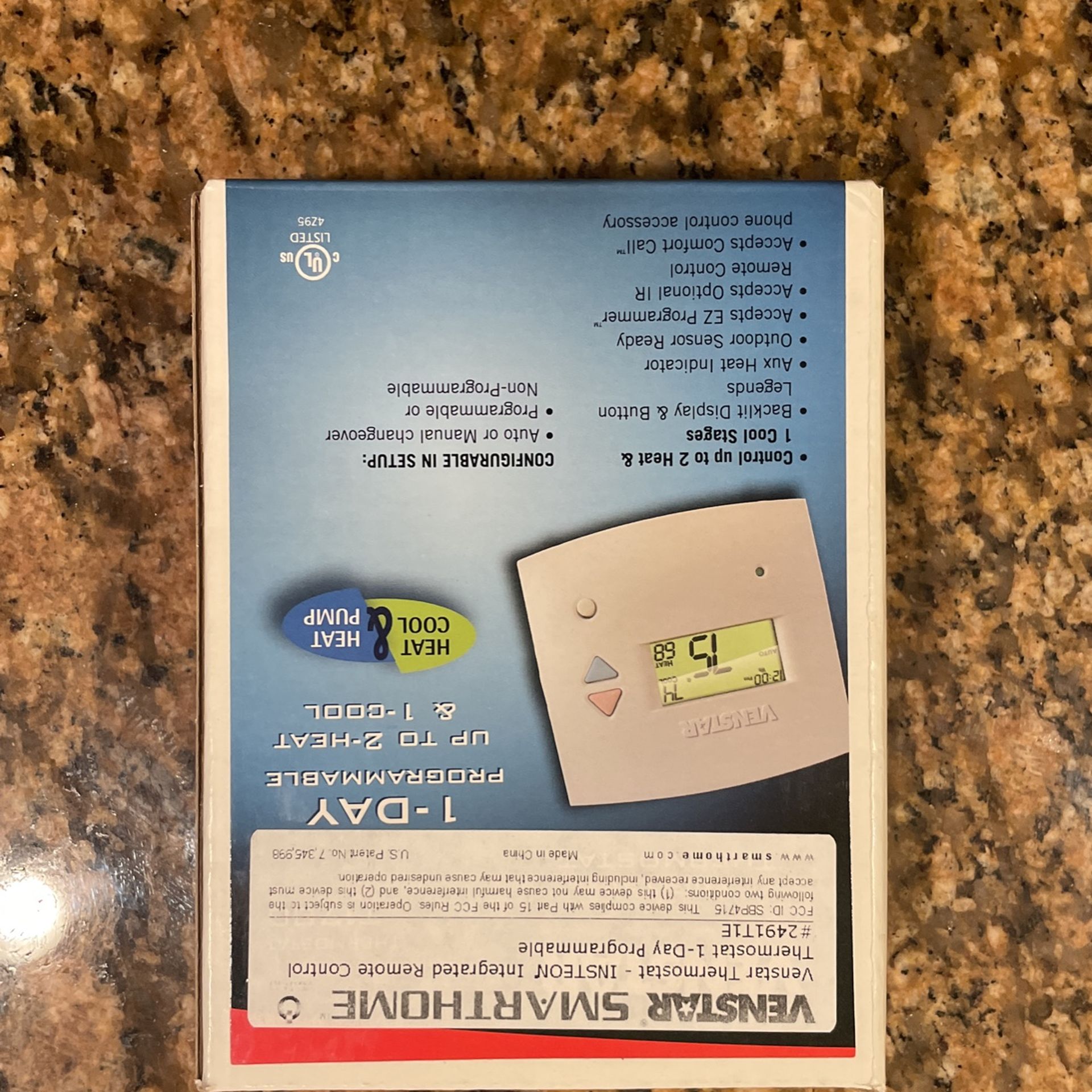 Venstar Smarthome Insteon Integrated Remote Control Thermostat 1-day Programmable