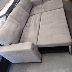 Grey Sleeper Sofa Sectional 