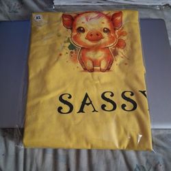 Yellow Sasy Woman Size Xl T-shirt 
