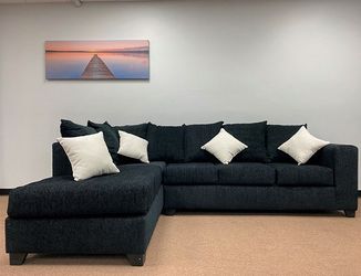 Black Fabric Sectional