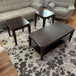 Coffee Table And 2 End Tables