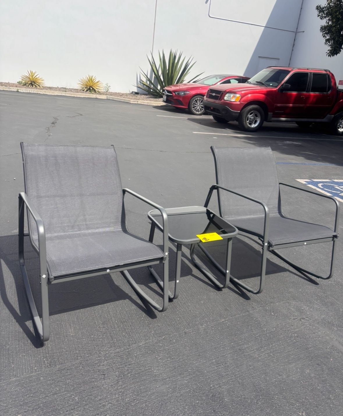 $75.00!!! Set Of 3 New Outdoor Patio Rocking Chair Conversation Set