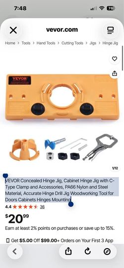 Cabinet Hinge Jig