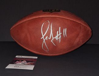 🔥 Larry Fitzgerald Autographed Football JSA COA🔥