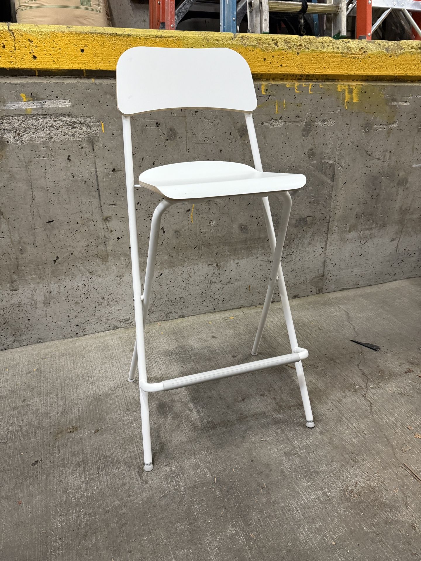 White Folding Bar Stool