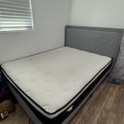Queen Size Bed frame And Mattress 
