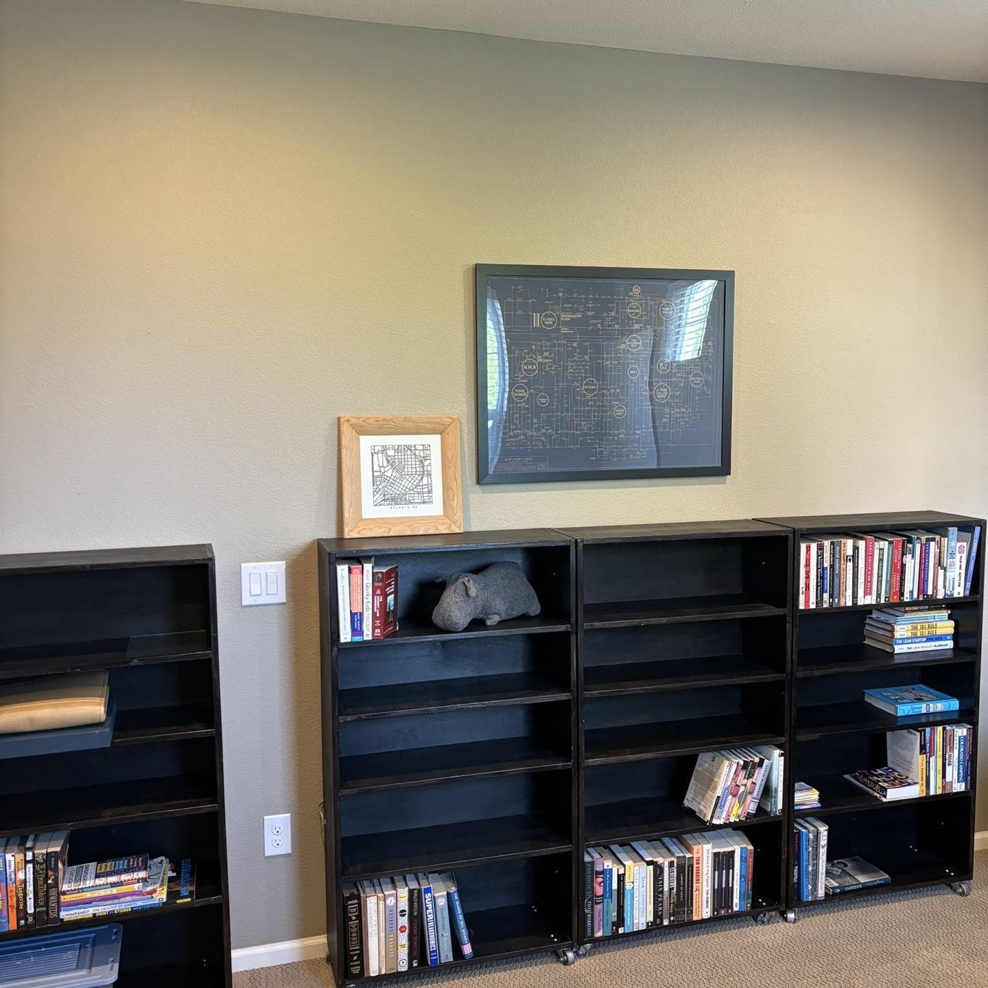 Bookshelves : 48” X 28”