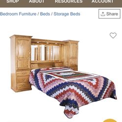 Beautiful Queen/ Full Size Wood Bedroom Set