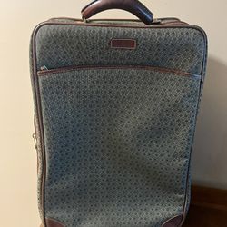 Vintage Hartmann Luggage W Leather Handles & Wheels