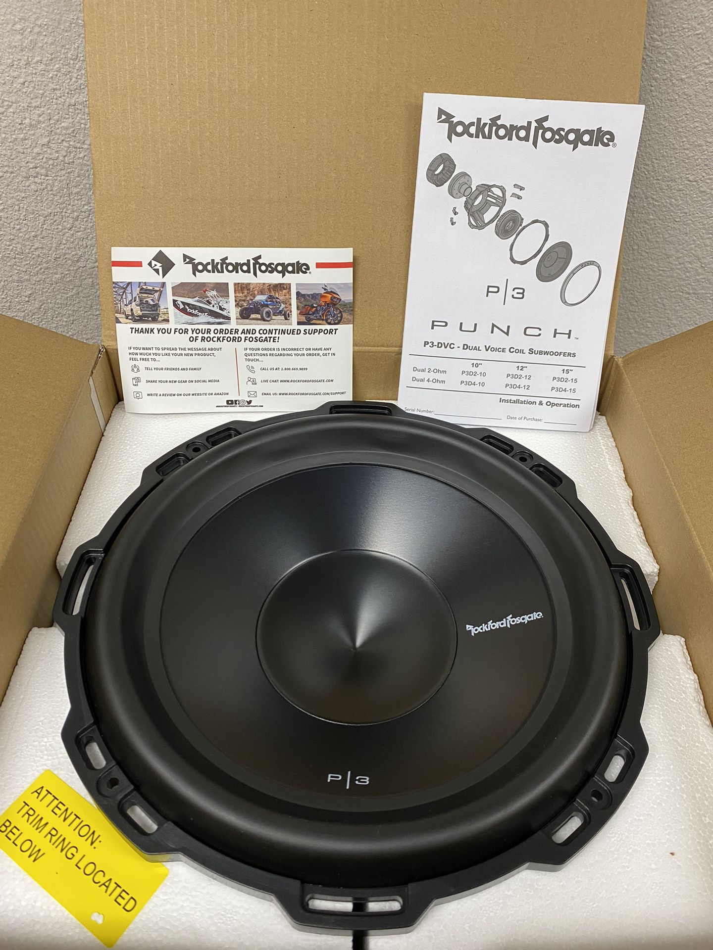 New 12β inch Rockford Fosgate Punch (P3) 1200 Watts Max Car Audio Bass Subwoofer {No Credit Easy Financing} β
π₯