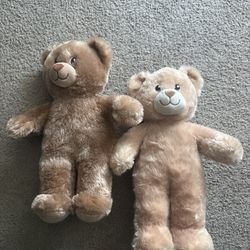 2 Plain Tan/Brown Build a Bears