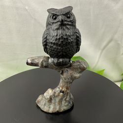 Crystal Obsidian Owl and Yooperlite