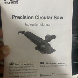 PROSTORMER Electric Mini Circular Saw Plunge Cut Track Cutting 3 Blades Multifunction Saw Wood Metal