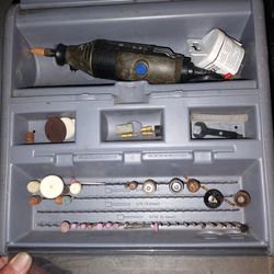 Dremel With All The Attachments And A Hangable Storage Container