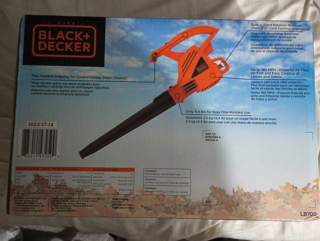 Leaf Blower Black and Decker  Electric 