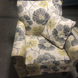 Free - Stuffed Chair With Matching Pillow Plus A Large Ottoman