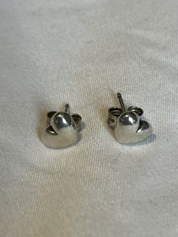 Pandora Tiny Sterling Silver Heart Stud Post Earrings New