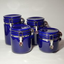 4 OGGI Cobalt Blue Canister Set