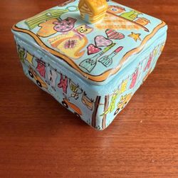 Sweetest Little Blue Ceramic Trinket Box