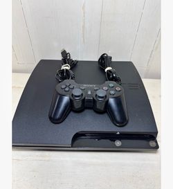 PS3 slim console with OEM black controller