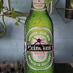 Heineken Metal Sign Clock