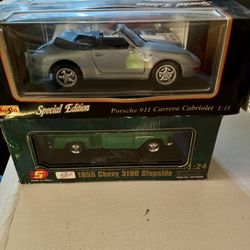 Scale Models 1994 Porsche Carrera & 1955 Chevy 3100 Step side
