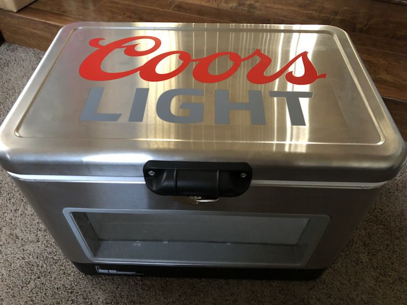 Coors Light Stainless Steel Cooler W/Bluetooth Speakers, LED Lights for  Sale in Ontario, CA - OfferUp