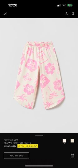 Girls 7 Culottes Wide Leg Crop Cover Up Dance Gym Joggers Swim Beach Pink Washed Pants Zara Hanna Andersson Boden H&M Cotton On Peek Kids