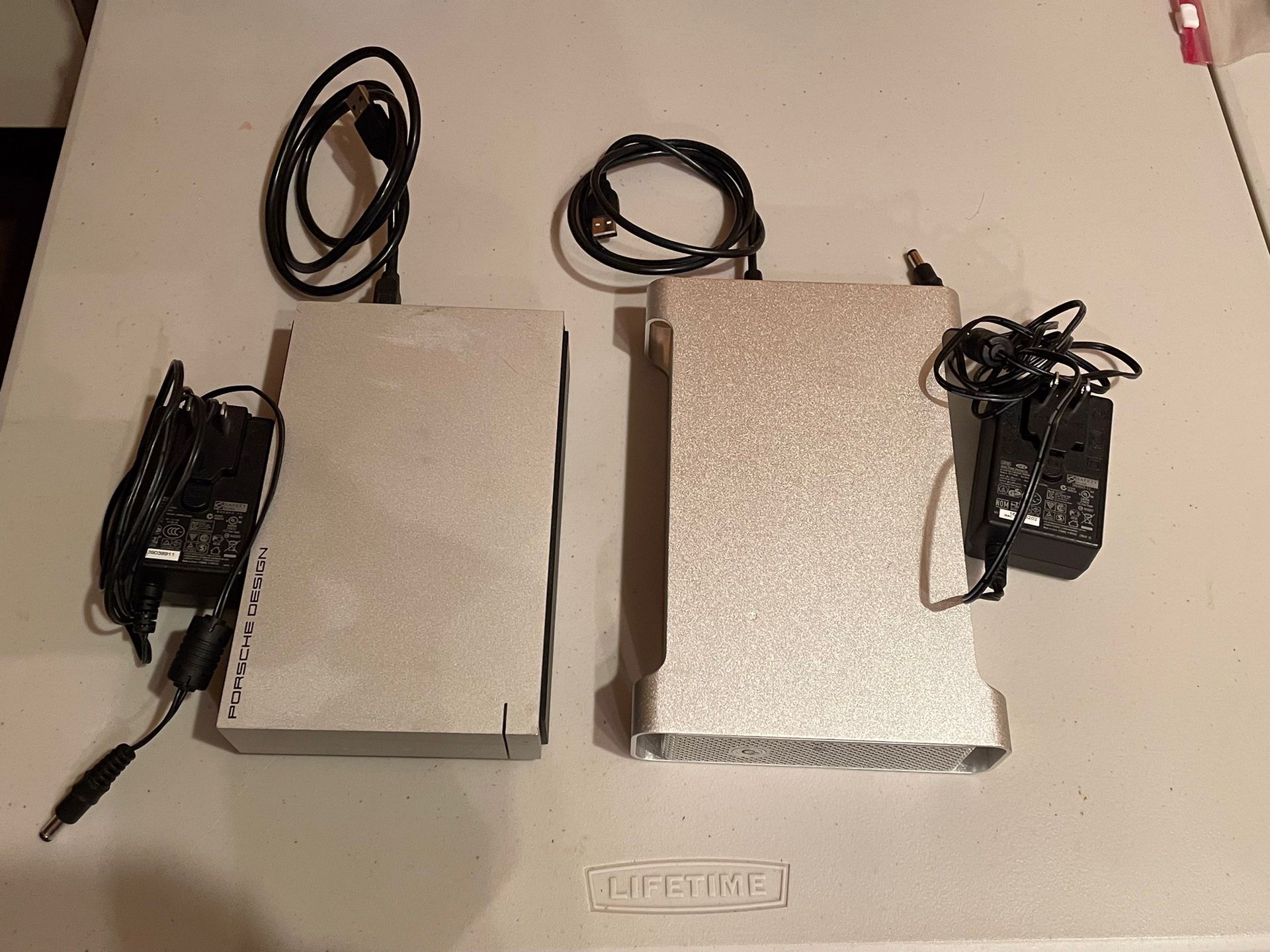 2 External Hard Drives - Porsche Design 2TB and Macally 350Gb