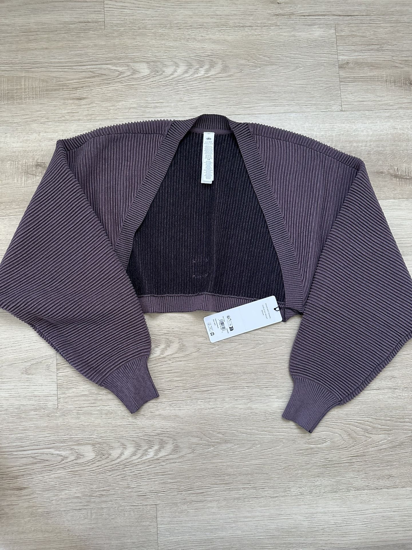 ALO Yoga Denim Knit Shawl- Raisinette