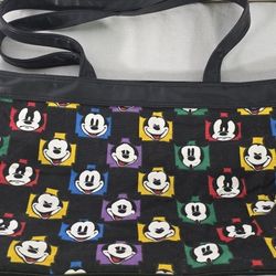 DISNEY MICKEY MOUSE All Over Print Tote Travel Zip Duffel Lightweight Bag