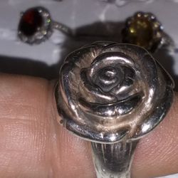 Rose Ring.925.hand Made.big Ring
