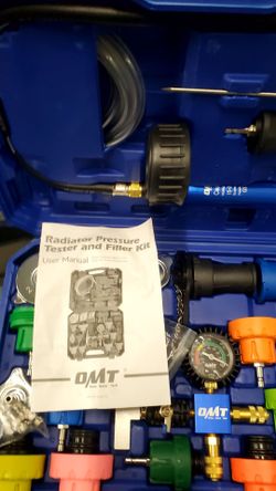 OMT Radiator Pressure Tester & Vacuum Coolant Refill Kit - Brand New In Case