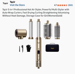 Tqcir 5-in-1 Professional Hot Air Styler Set