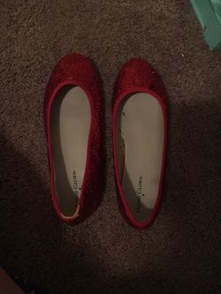 Red girls flats